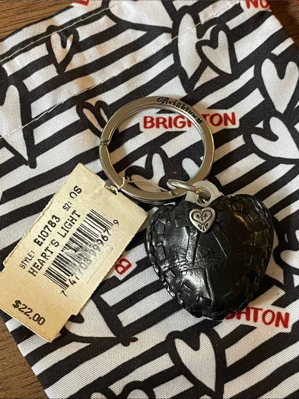 Brighton Vintage Hearts Light Keyring